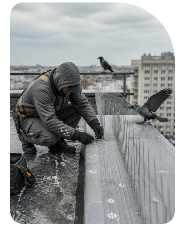 Защита от ворон под ключ в Минусинске по цене от 5081 р. | Сенат-Мнс
